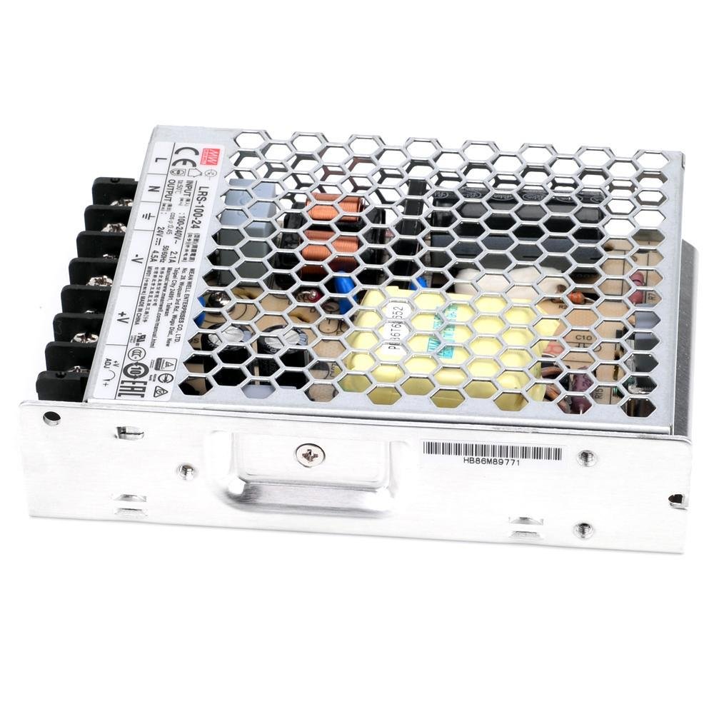 Meanwell 100W LED Driver - 100-240V AC Input, 24V DC Output, 3.2A Constant Current - Perfect for LED Strip Lights, Signage & Commercial Lighting