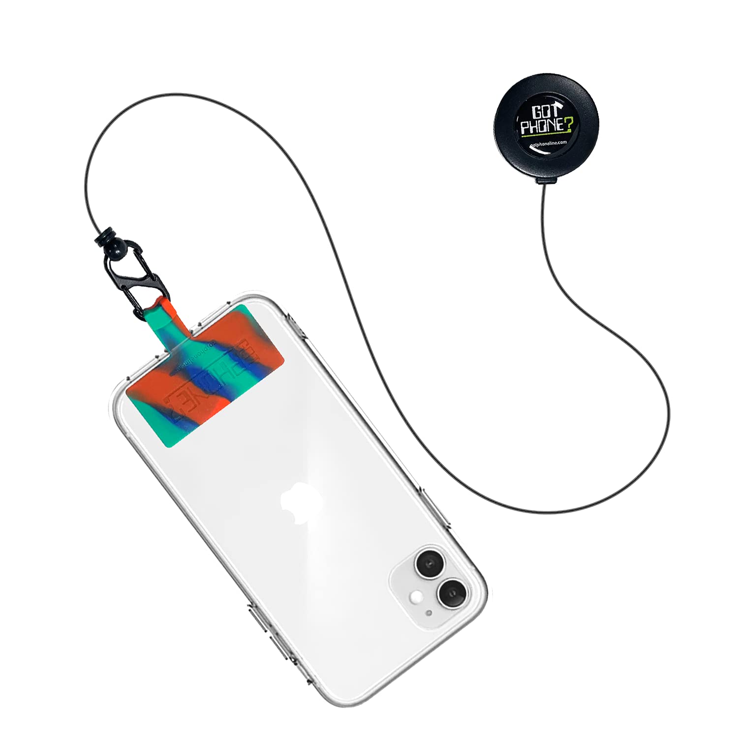 Retractable Phone Leash with Reel Pad - Universal Compatibility for Most Smartphones & Phone Cases (Multicolor) - Perfect for Travel, Hiking, and Outdoor Activities