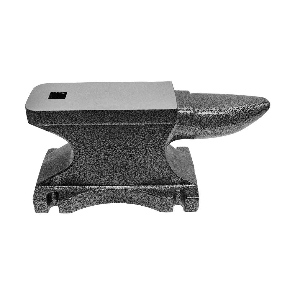 Prolinemax Heavy Duty 75 Lbs Blacksmith Anvil - Cast Iron Forge Tool with Long Horn & Hardy Hole for Metalworking, Knife Making, and Farrier Work