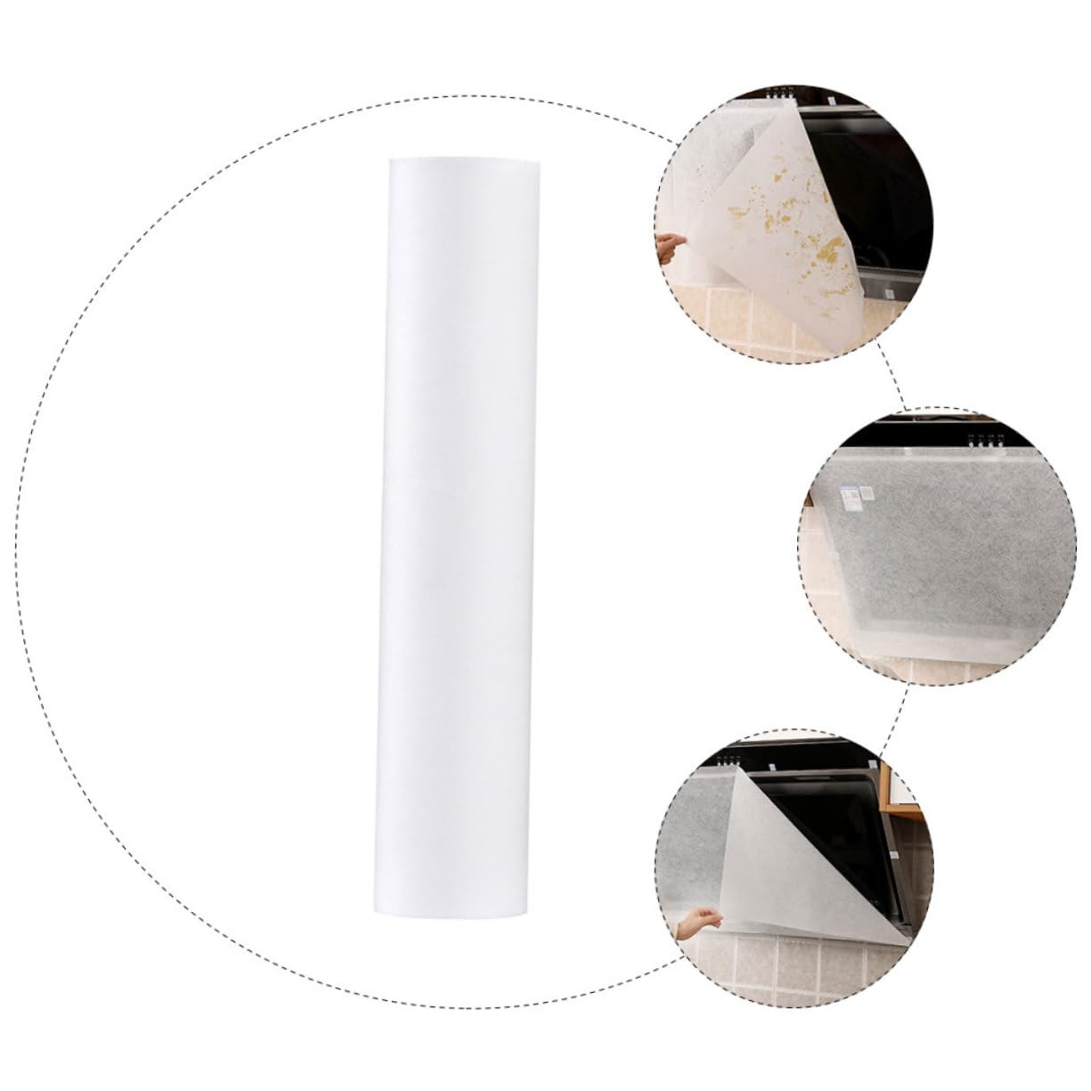 OSALADI 3-Pack Range Hood Filter Replacement - Non-Woven Greaseproof Paper for Kitchen Exhaust Hoods (White) | Durable Oil Shield Stickers for Stove Ventilation & Cooking Protection