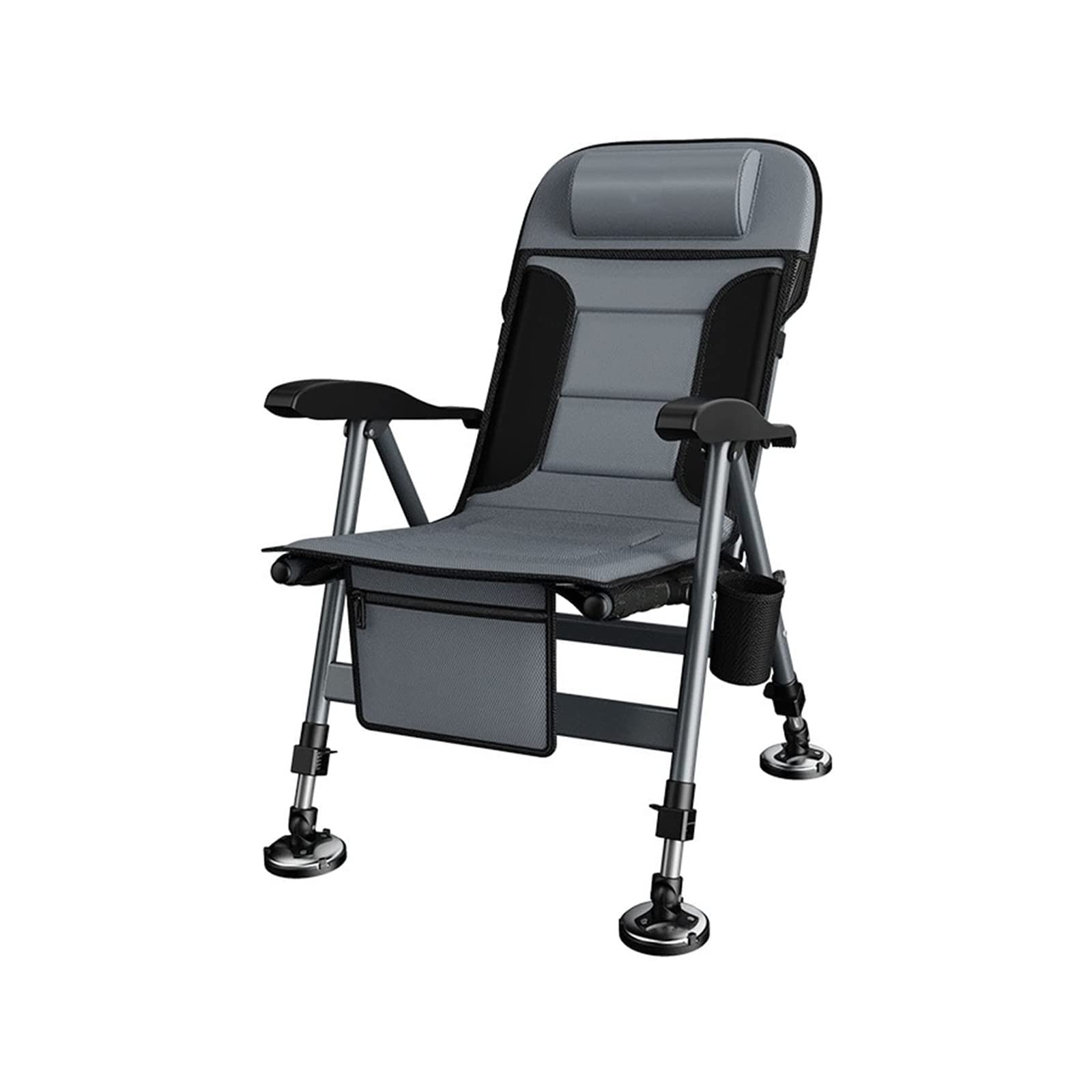 Portable Folding Reclining Fishing Chair for Adults - Lightweight Camping Stool with Backrest for Fishing, Hiking, Gardening, Beach, Picnic & Outdoor Watching - Perfect for Relaxing by the Lake, Backyard or Camping Trips