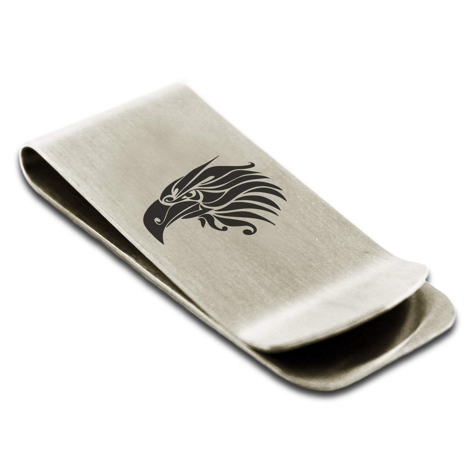 Premium Stainless Steel Tribal Eagle Money Clip & Credit Card Holder - Slim RFID Blocking Wallet for Men, Secure Cash & Card Organizer for Travel, Business, and Everyday Use