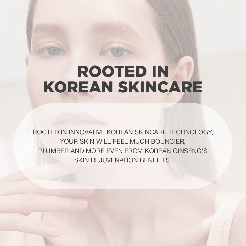 **Korean Ginseng Eye Cream with 54% Ginseng Extract – Dark Circle & Puffiness Treatment for Sensitive Skin | Anti-Aging, Hydrating & Rejuvenating Eye Cream with Centella Asiatica & Rosemary | Best for Morning & Night Skincare Routine – 1.01 fl oz**