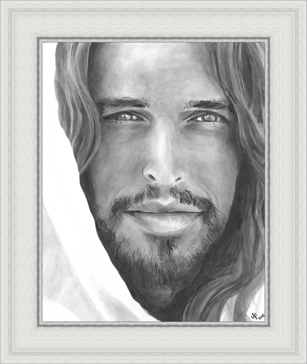 Jenny Fowler Christ Portrait - Religious Wall Art for Home Decor, Church & Office - Inspirational Christian Gift & Spiritual Decor