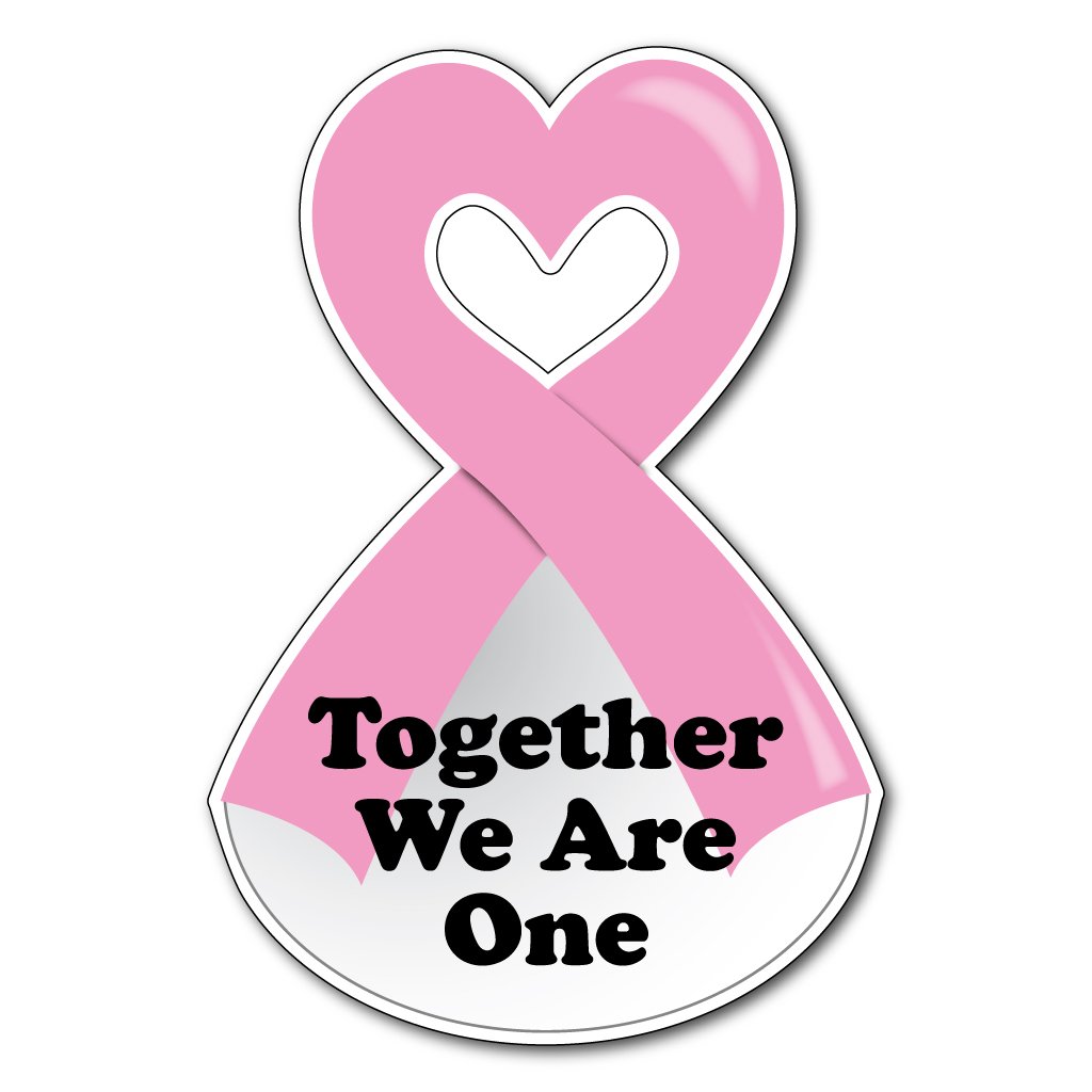 Breast Cancer Awareness Heart Shaped Ribbon Car Magnet - Set of 50 (8.5 Inch) - Support Pink Ribbon Campaign - Perfect for Cars, Fridges, Lockers & Office Decor