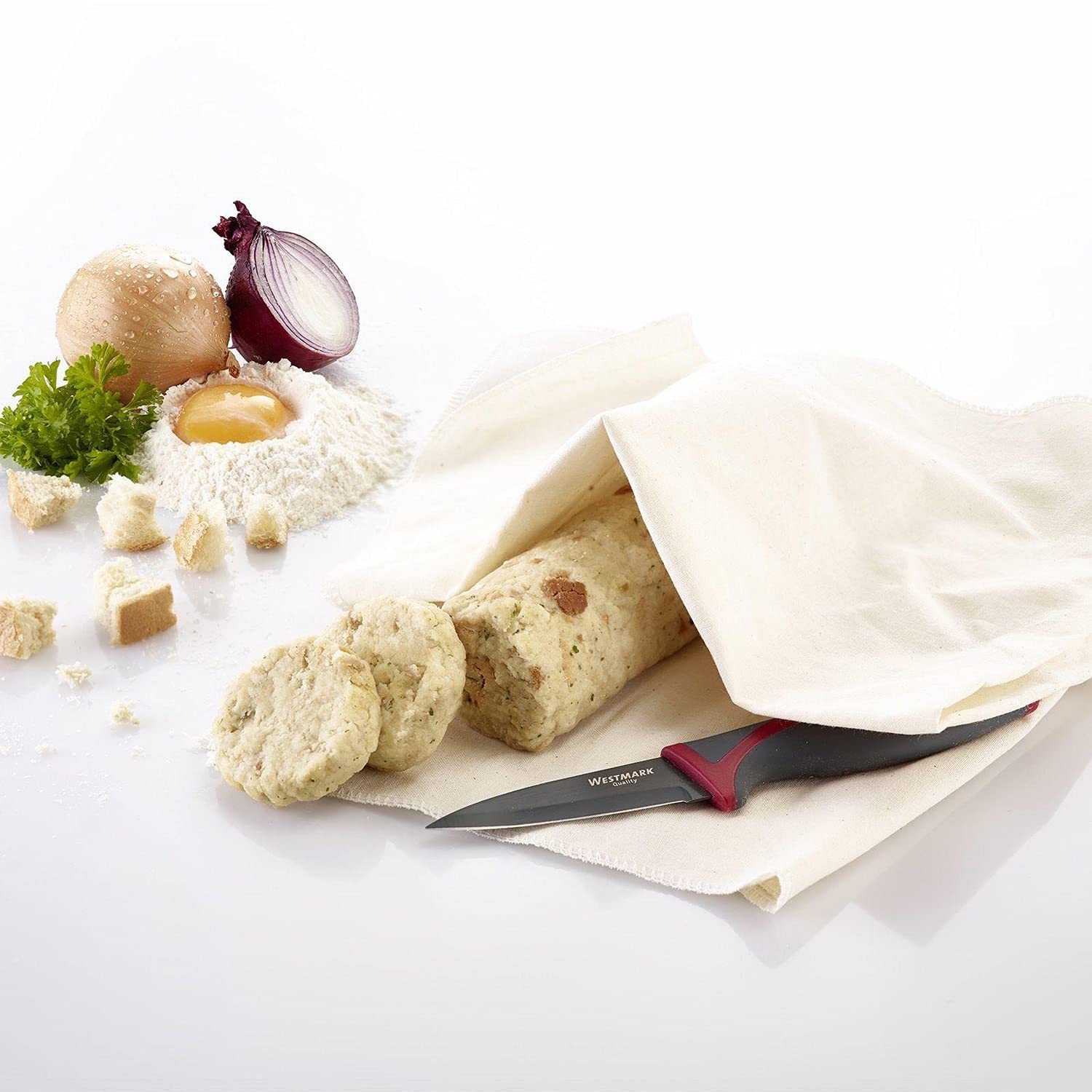 Westmark Premium Noodle & Cheese Cloth Set - 100% Cotton Fine Mesh Strainer for Pasta, Cheese Making, Yogurt Straining - Ideal for Home Kitchen & Culinary Use