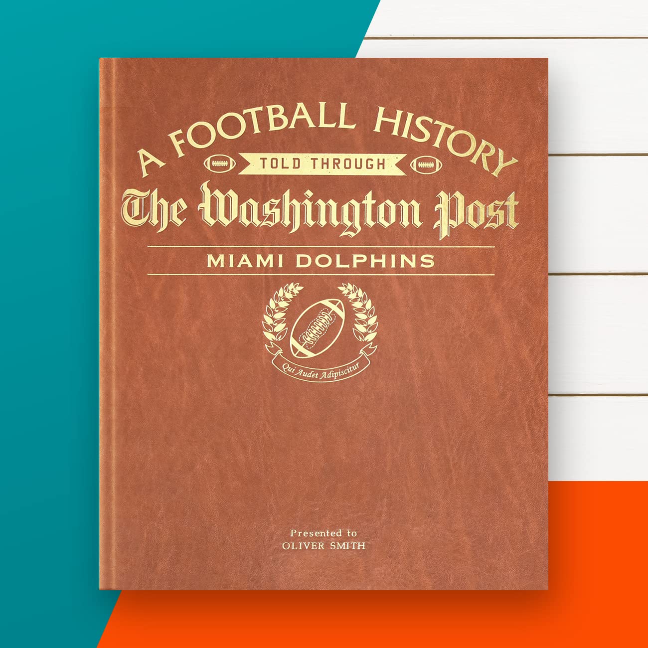 Personalized Football History Book - Custom Sports Fan Gift with Free Gold Foil Embossed Name - Vintage Newspaper Archive Coverage of Pro Football History - Perfect for NFL Fans, Anniversary Gifts & Man Cave Decor