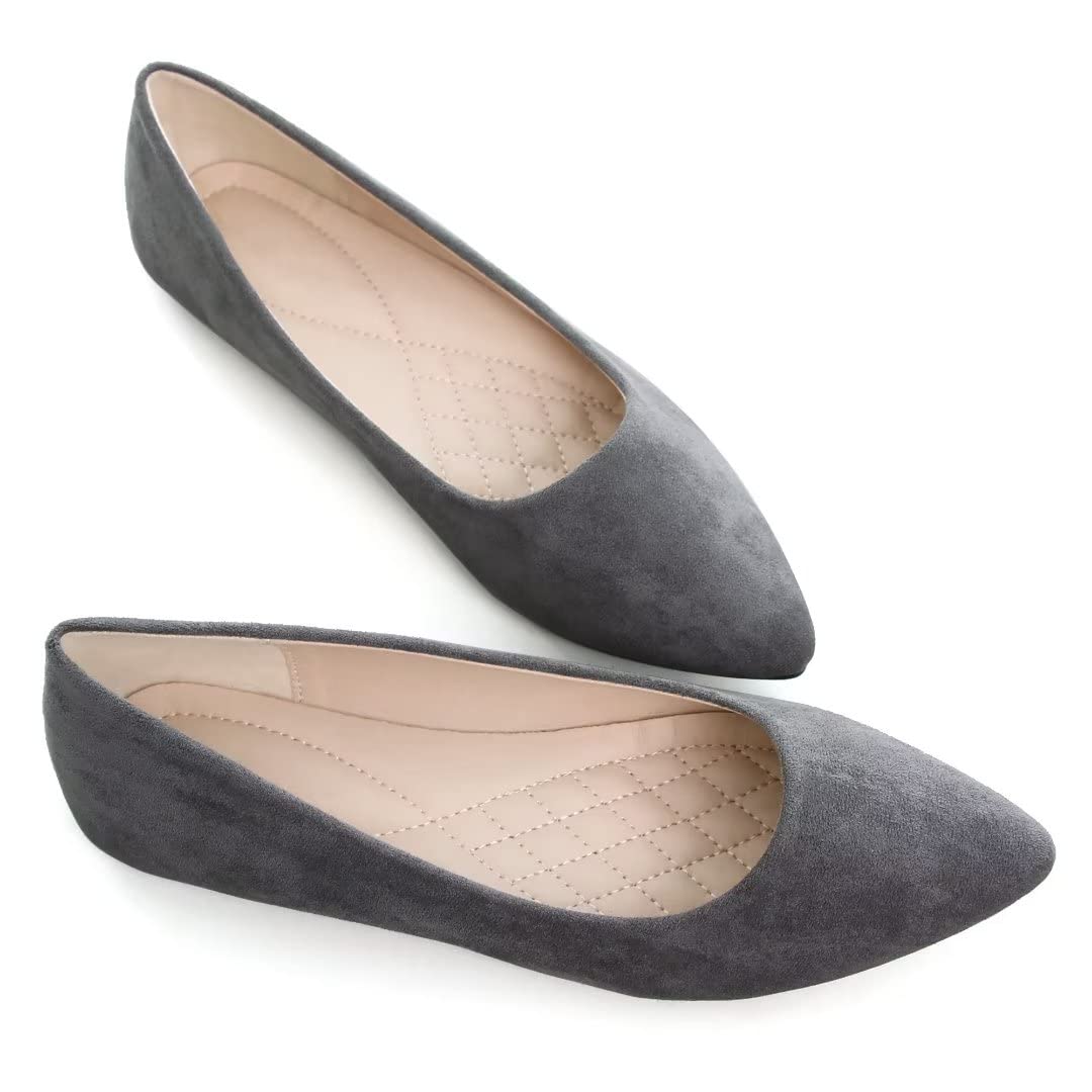 Stunning Women's Slip-On Ballet Flats - Soft Pointed Toe Comfort Shoes for Dance, Work & Casual Wear | Classic Solid Color Design