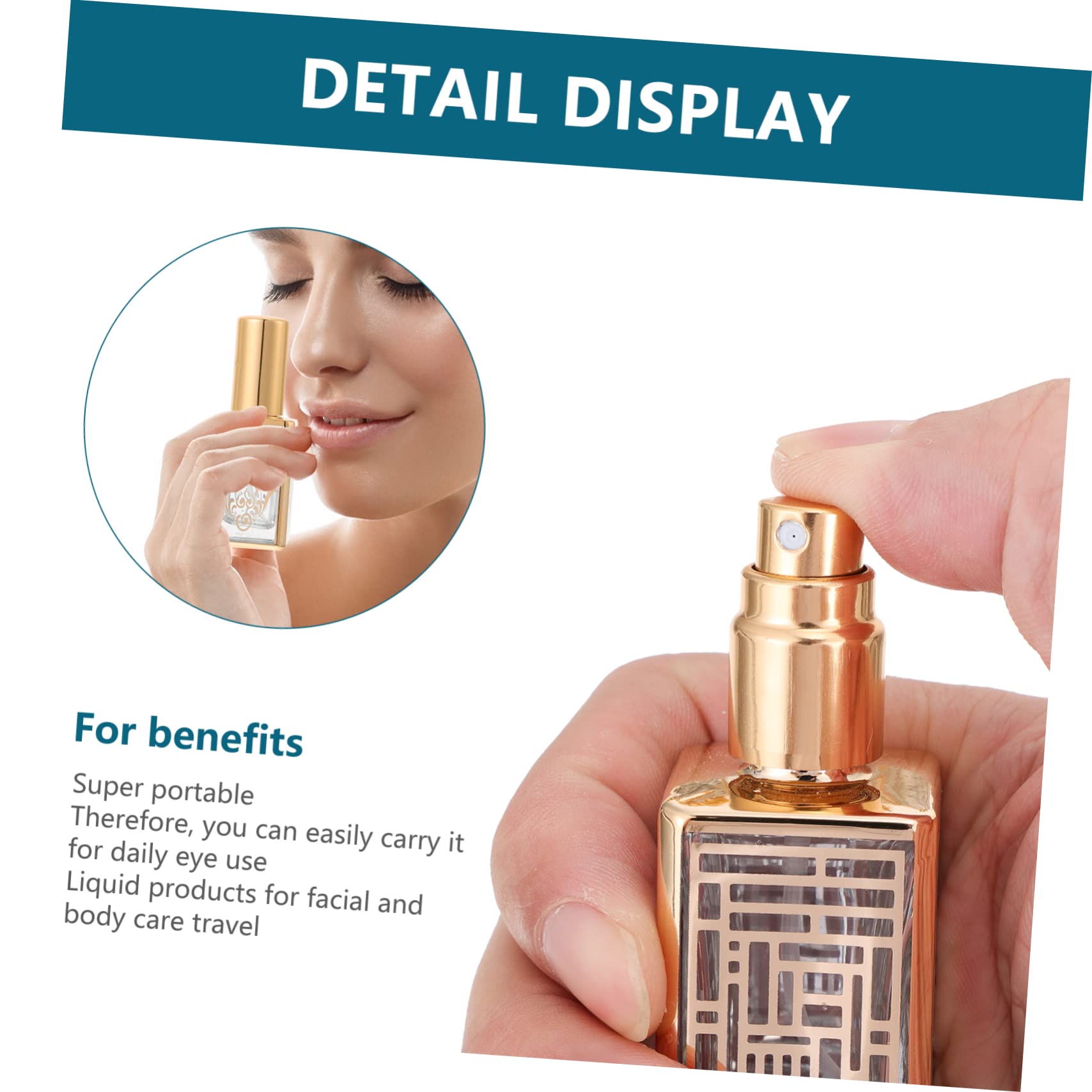 DOITOOL 4 Pack Empty Perfume Bottles - Mini Terrarium Glass Spray Bottles, Portable Travel Refillable Perfume Atomizers for Essential Oils & Fragrances - Perfect for DIY, Gifts, and On-the-Go Use