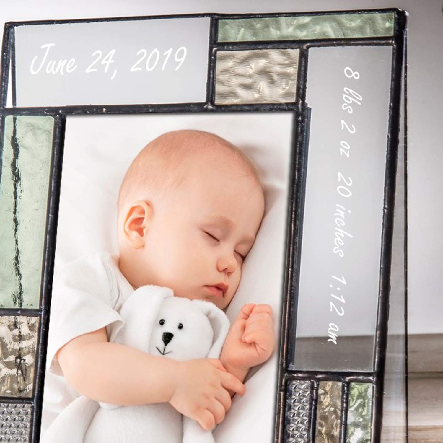 Personalized Baby Photo Frame 4x6 - Nursery Decor for Newborn Gift