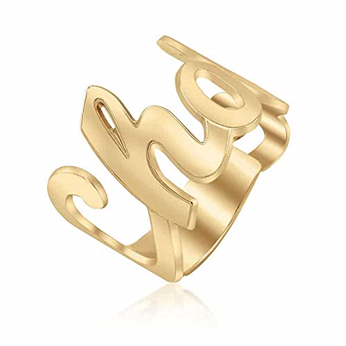 Personalized Name Ring for Women - Custom Initial Ring with Engraving - Perfect for Birthdays, Anniversaries & Gifts