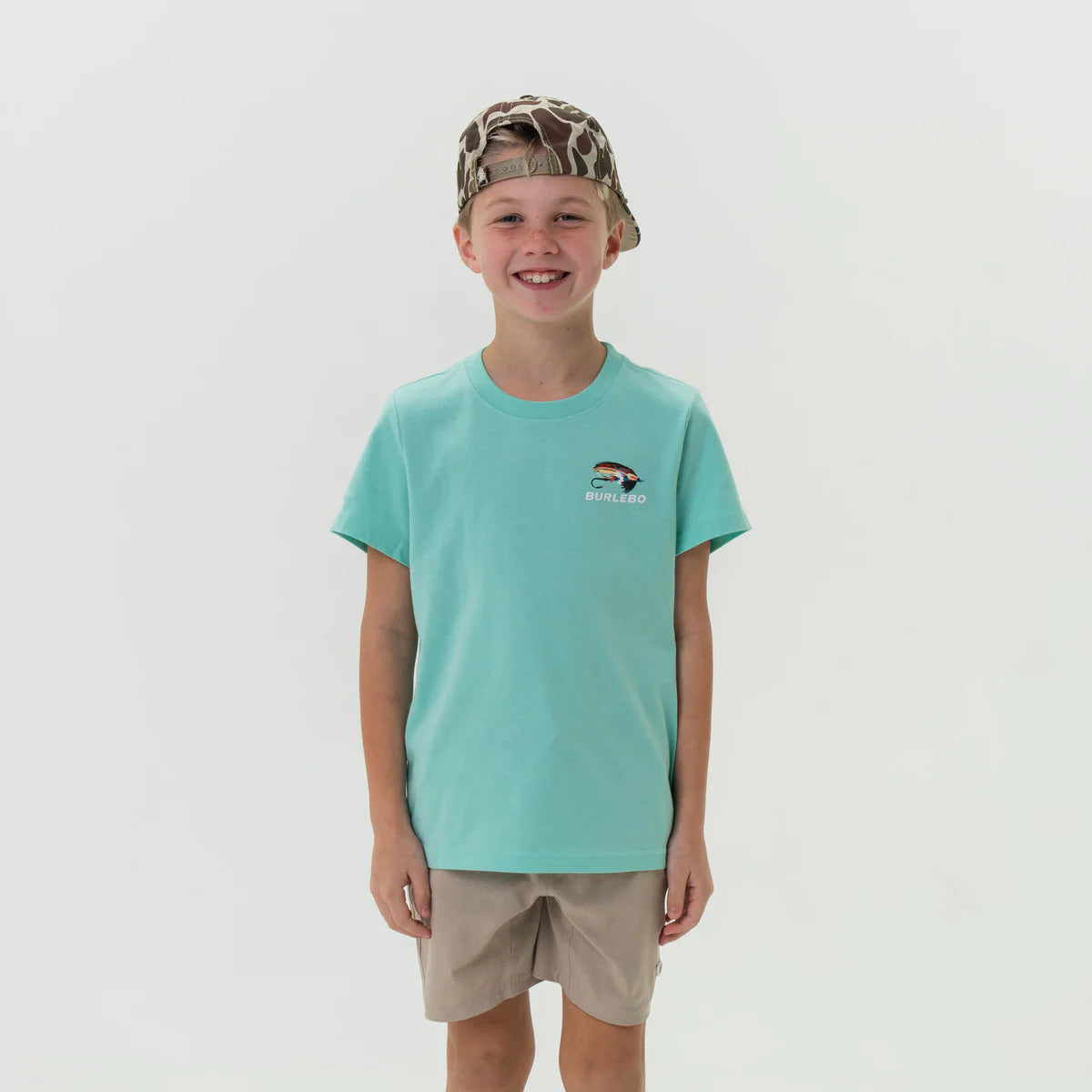 Burlebo Angler Tee in Island Reef - Men's Fishing Shirt with UPF Protection & Quick-Dry Fabric - Perfect for Saltwater Fishing, Boating & Outdoor Adventures