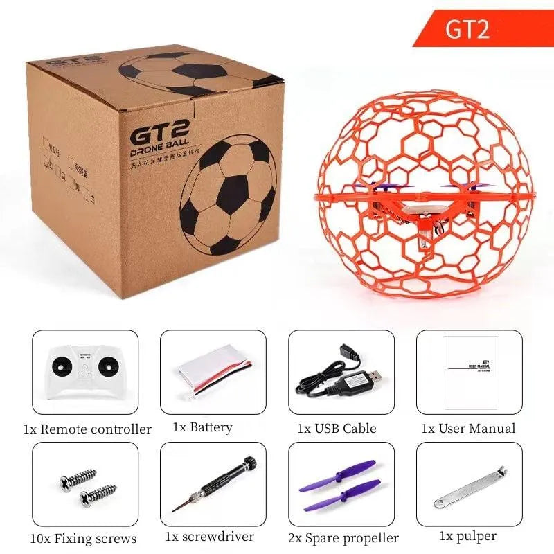 GT2 Competition FLYBALL Soccer Drone Football - High-Speed Aerial Soccer Game for Kids & Adults - Perfect for Backyard, Park, and Indoor Play