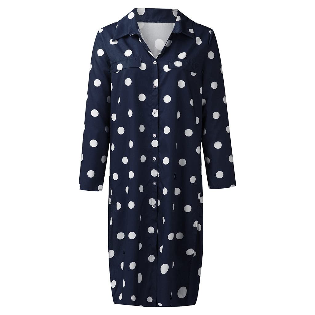 Stylish Women's O-Neck Short Sleeve Summer Casual Beach Dress with Polka Dot Bandage Design - Perfect for Vacations, Pool Parties & Summer Outings