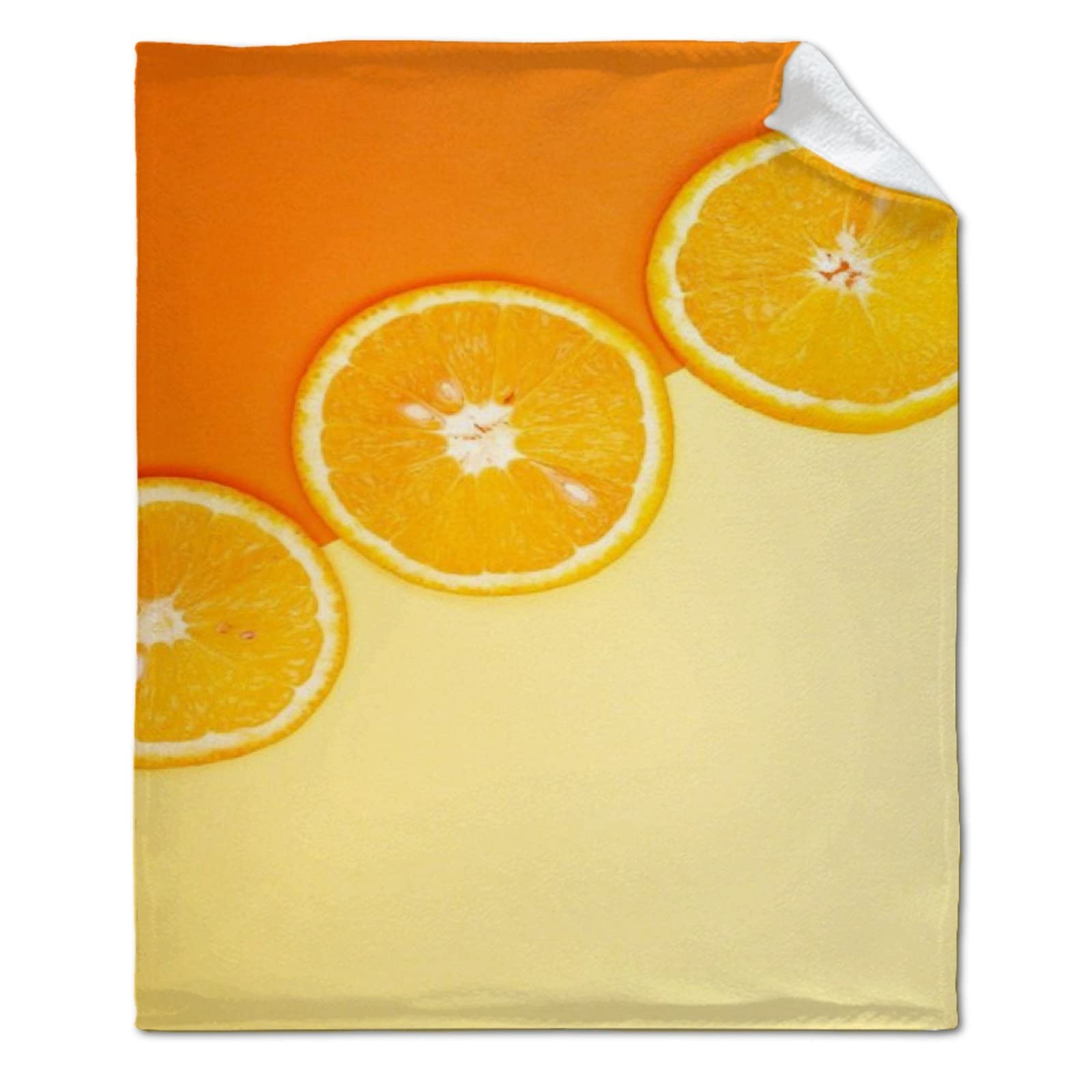 Super Soft Orange Fruits Flannel Plush Blanket - 120