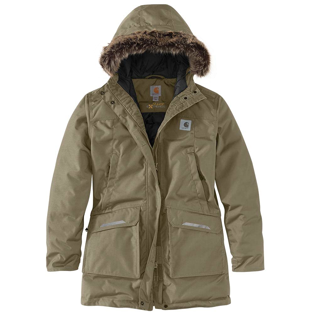 Carhartt Women's Yukon Insulated Parka Jacket - Heavy Duty Winter Coat, Waterproof & Windproof, Warm Hooded Outerwear for Cold Weather - Perfect for Snowboarding, Hiking & Outdoor Work