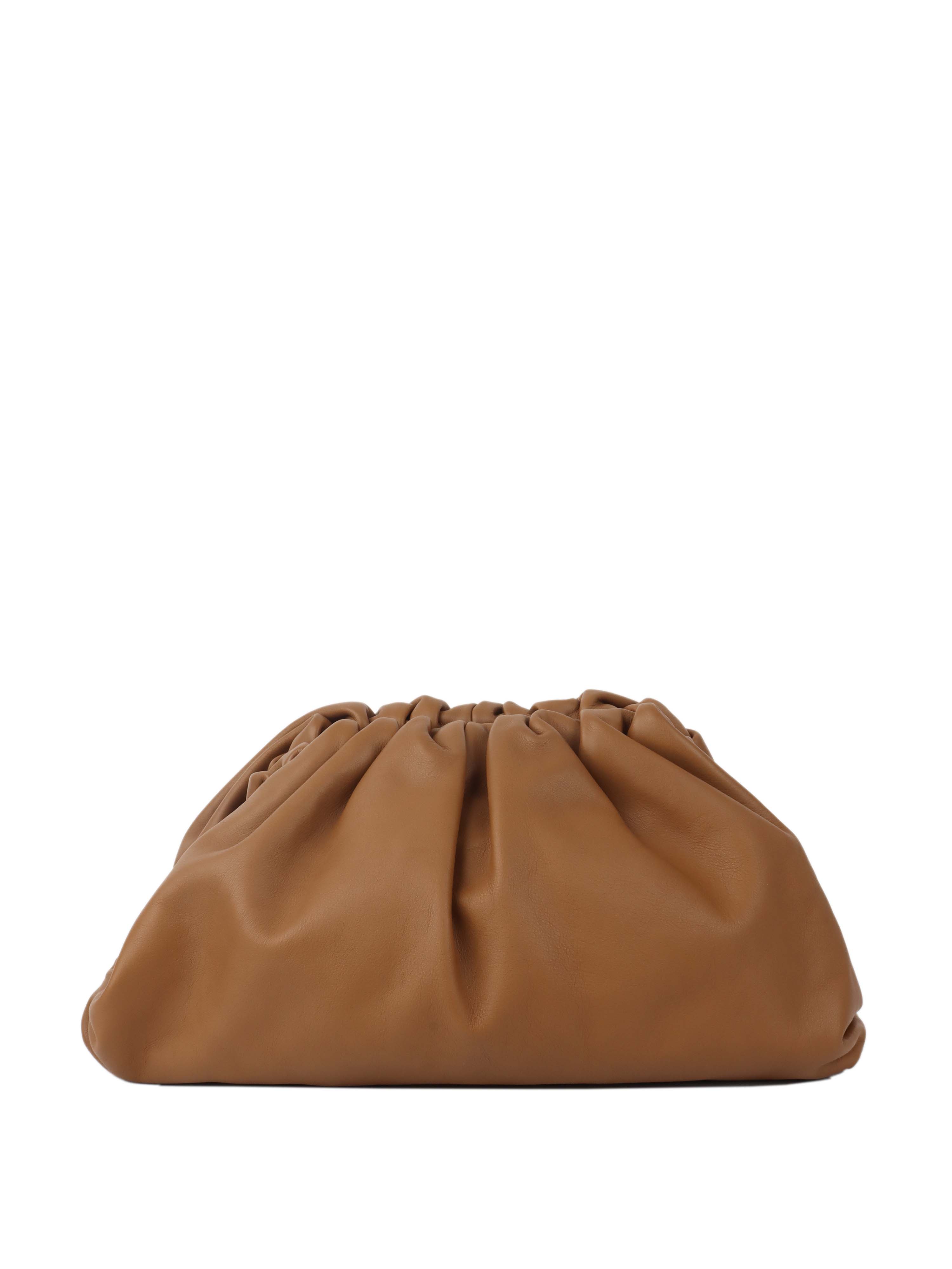 Bottega Veneta Leather Pouch Bag in Tan | Premium Crossbody Clutch for Women | Perfect for Parties, Travel & Everyday Use