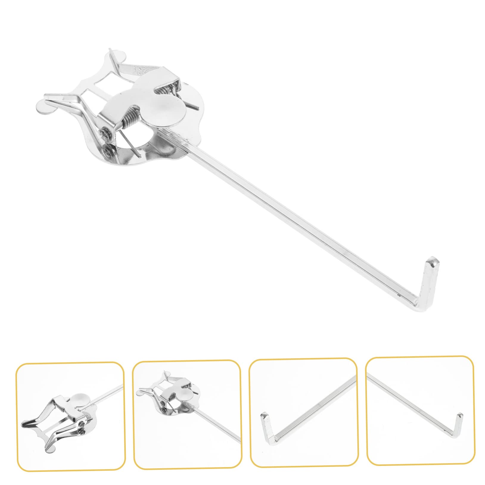 SUPVOX Trumpet Lyre Stand - Portable Sheet Music Holder for Clarinet, French Horn & Marching Band - Durable Iron Silver Clip Book Holder - Perfect for Practice, Performances & Outdoor Concerts