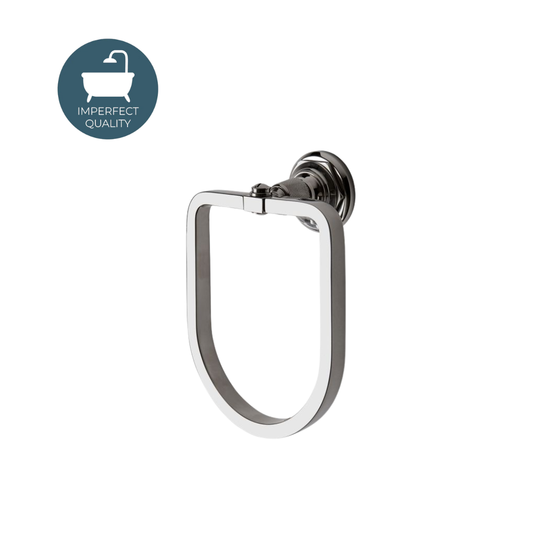 Waterworks R.W. Atlas Nickel Towel Ring - Bathroom Accessory for Modern & Traditional Home Decor