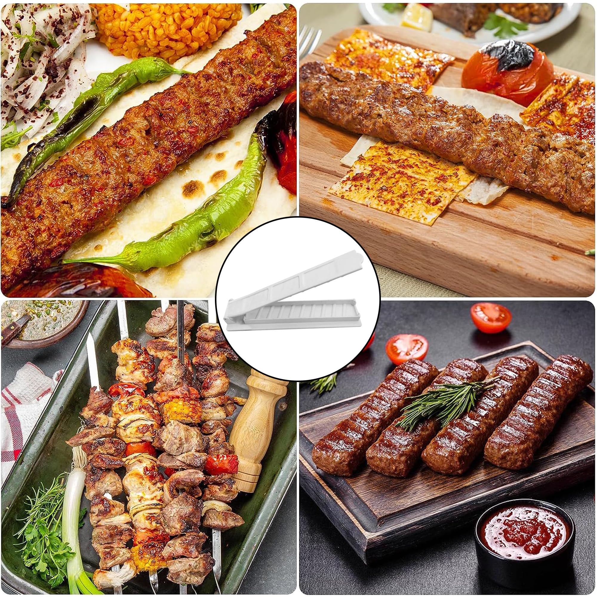 SEABABOO Kebab Maker - Manual Kebab Machine for BBQ, Grilling & Outdoor Cooking - Perfect for Home Kitchens, Family Gatherings, Picnics & Camping Trips