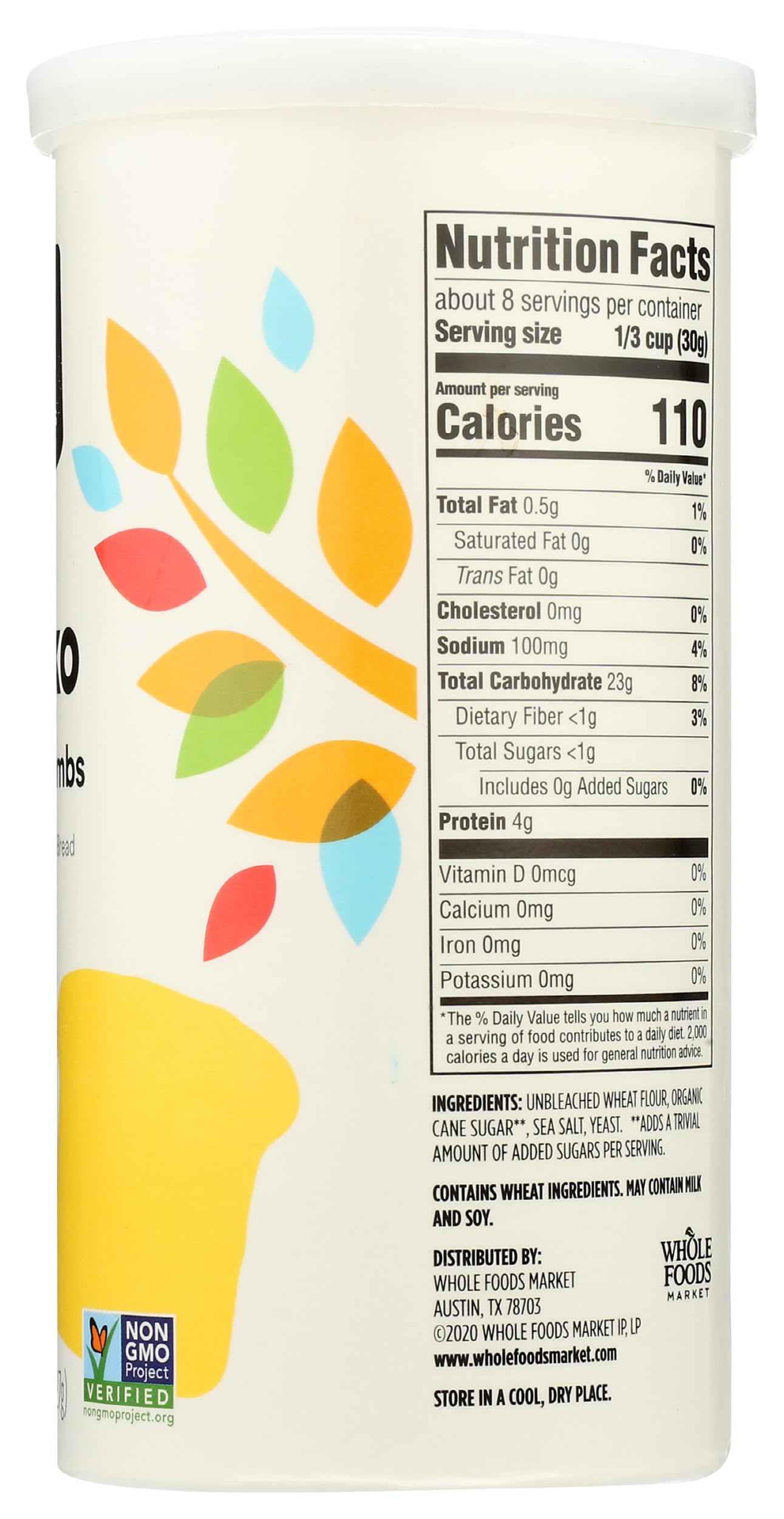 365 by Whole Foods Market Organic Panko Bread Crumbs, 8 Ounce - Perfect for Crispy Fried Chicken, Fish & Japanese Tonkatsu
