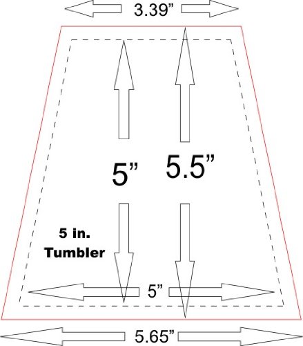 5 Inch Tumbler Quilt Template with 1/8 Inch Seam Allowance - Clear Acrylic Quilting Ruler for Precise Patchwork & DIY Sewing Projects - Perfect for Quilting, Scrapbooking, and Crafting