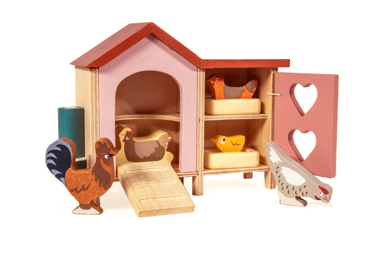 Premium Wooden Chicken Coop for Backyard Poultry - Durable Outdoor Hen House with Nesting Box & Ramp - Perfect for Raising Chickens, Ducks & Small Animals in Your Garden or Farm