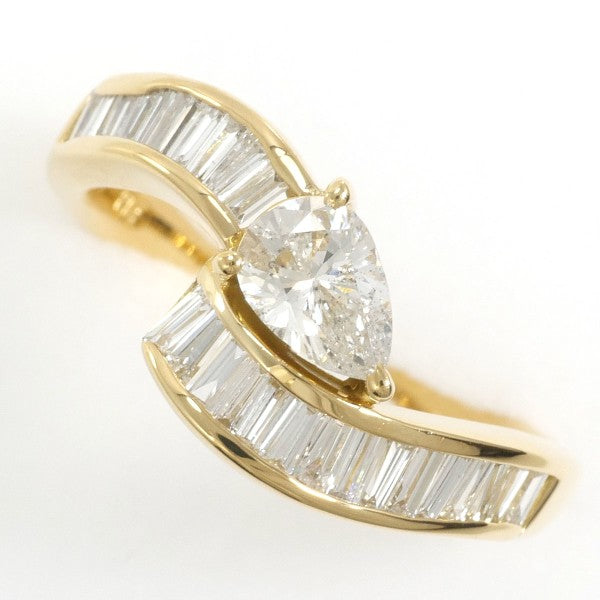 18K Yellow Gold Diamond Ring for Women - Elegant Solitaire Engagement & Wedding Band - Perfect Gift for Anniversary, Valentine's Day & Special Occasions