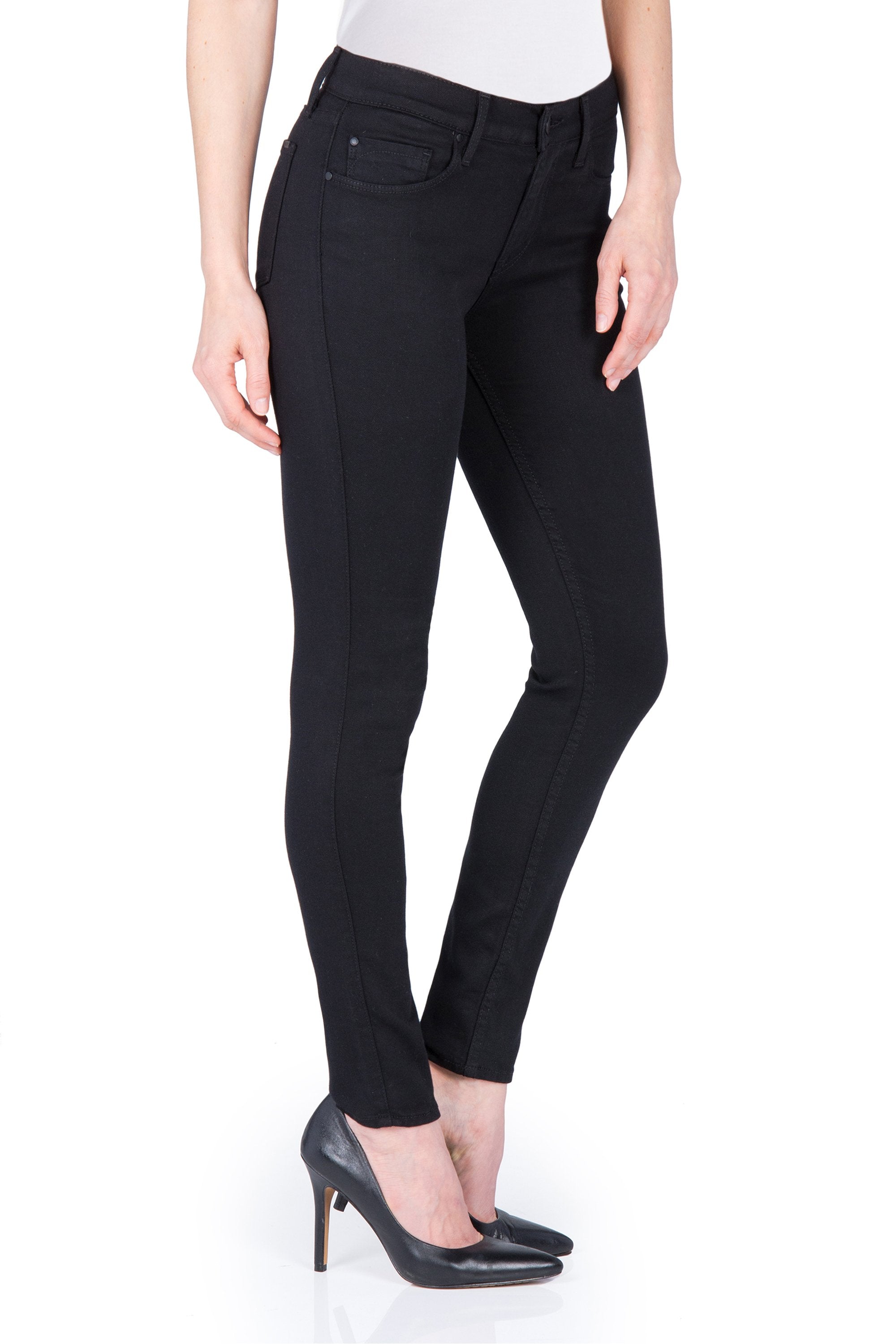 GWEN High Rise Skinny Jeans for Women - Stretch Denim Pants in Jett Black | Perfect for Casual Wear, Office & Night Out
