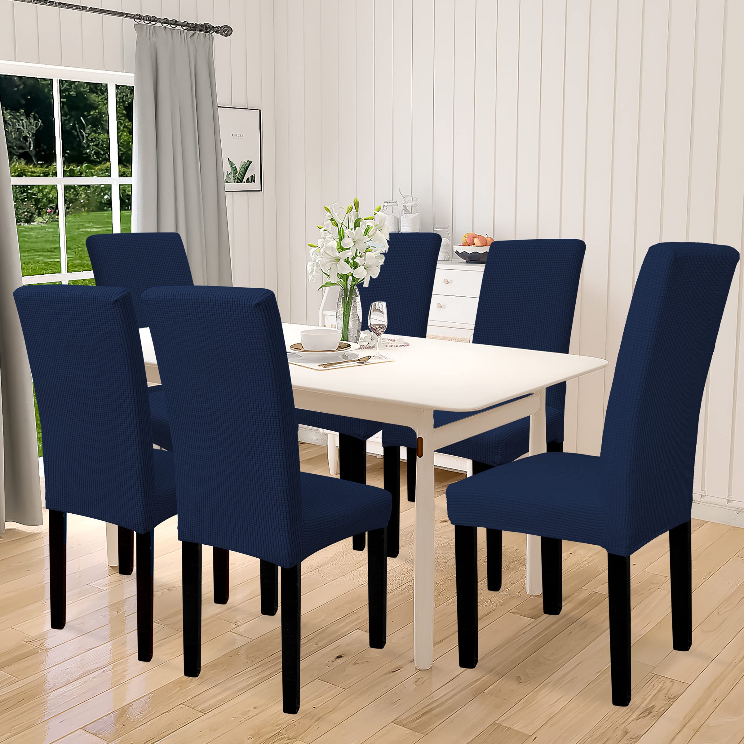 Stylish Dining Chair Covers & Sofa Slipcovers Set - Washable, Stretchable Fabric for Home & Office Decor - Perfect for Dining Rooms, Living Rooms, and Events