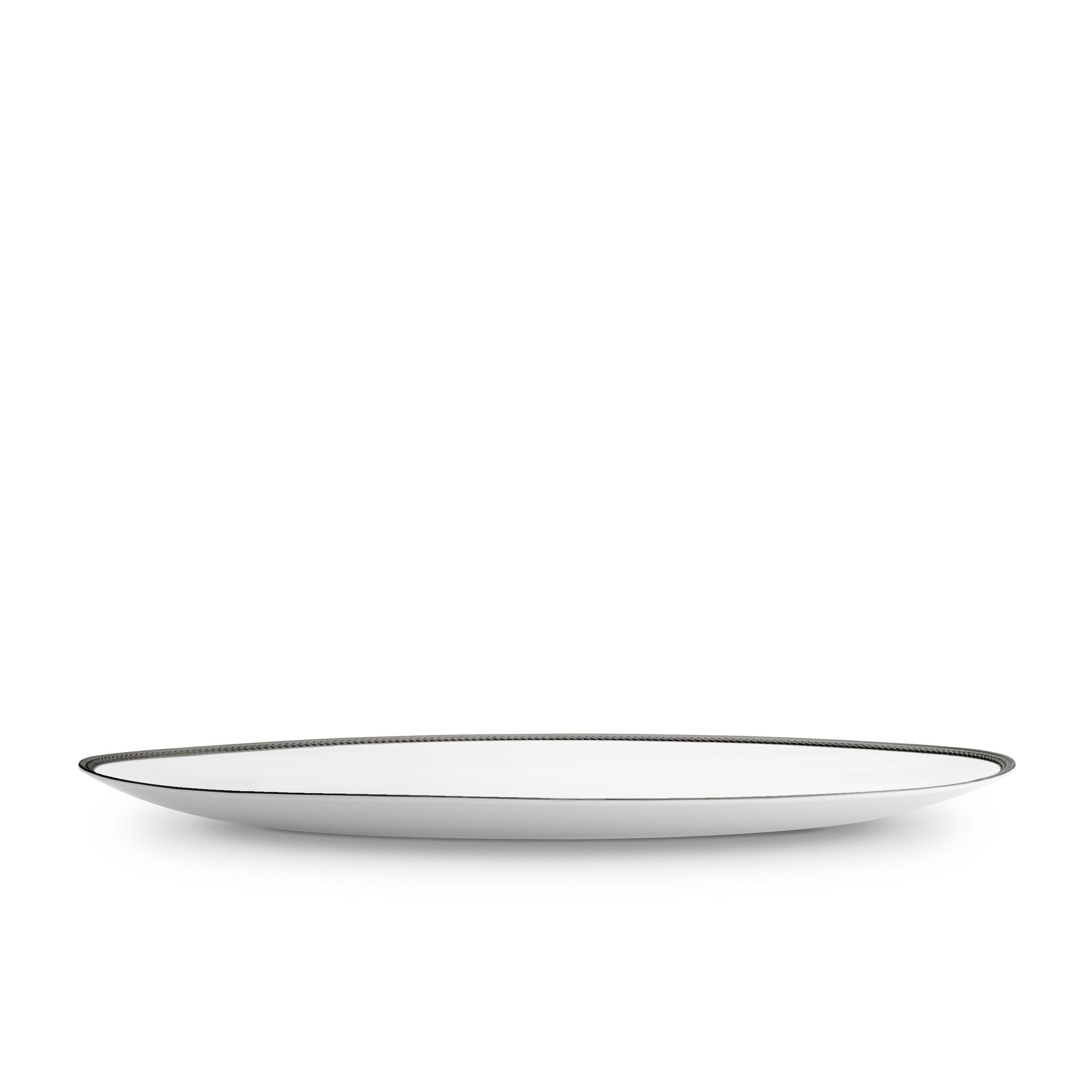 Braided Silk Oval Platter - Large Decorative Tray for Dining Table Centerpiece, Wedding Gift, or Home Decor Serving Dish