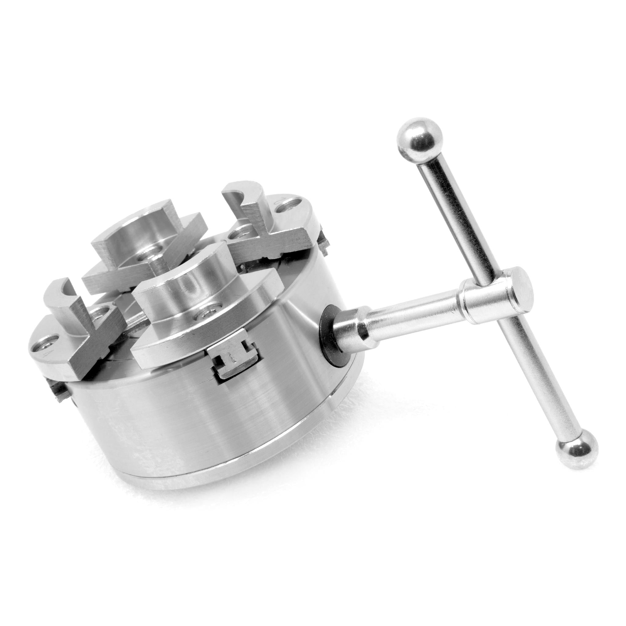 WEN LA4374 3.75 Inch 4 Jaw Self Centering Lathe Chuck Set with 1 Inch x 8TPI Thread - Perfect for Metalworking, Woodturning, and DIY Projects on Mini Lathes