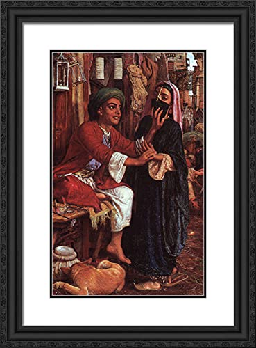 Black Ornate Wood Frame with Double Matting