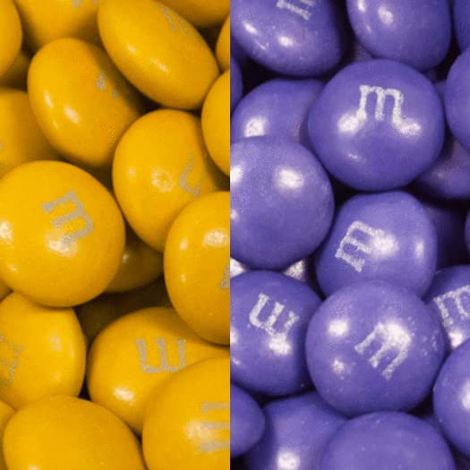 2 lbs Bulk Purple & Gold M&Ms Milk Chocolate Candy - Perfect for Birthday Parties, Weddings & Corporate Events