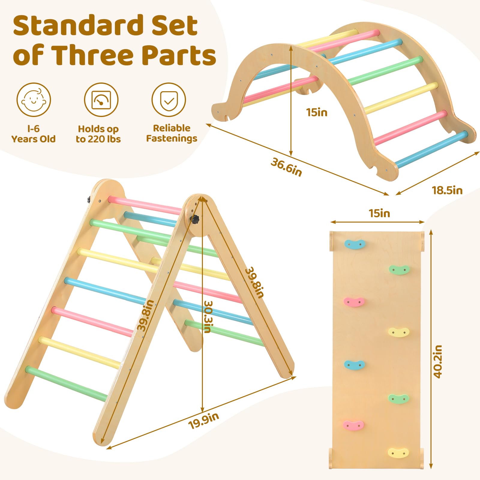 **7-in-1 Wooden Pikler Triangle Set for Toddlers – Montessori Foldable Climbing Gym with Arch, Ramp & Triangle – Indoor & Outdoor Play Equipment for Kids' Early Learning & Active Play**    *(Perfect for Home Playrooms, Daycares, Backyards & Montessori Classrooms – Encourages Motor Skills & Creative Play)*