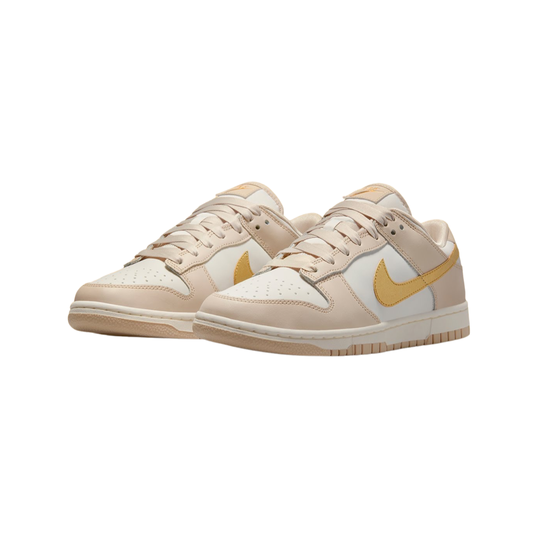Nike Women's Dunk Low Metallic Gold Sneakers - Retro Running Shoes for Women - Fashion Casual & Streetwear - Perfect for Workouts, Daily Wear & Outfits