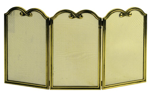 Brass Spark Guard for Fireplace - Decorative and Functional Safety Screen for Wood Stoves, Campfires, and Outdoor Fire Pits - Perfect for Home, Patio, and Camping Use