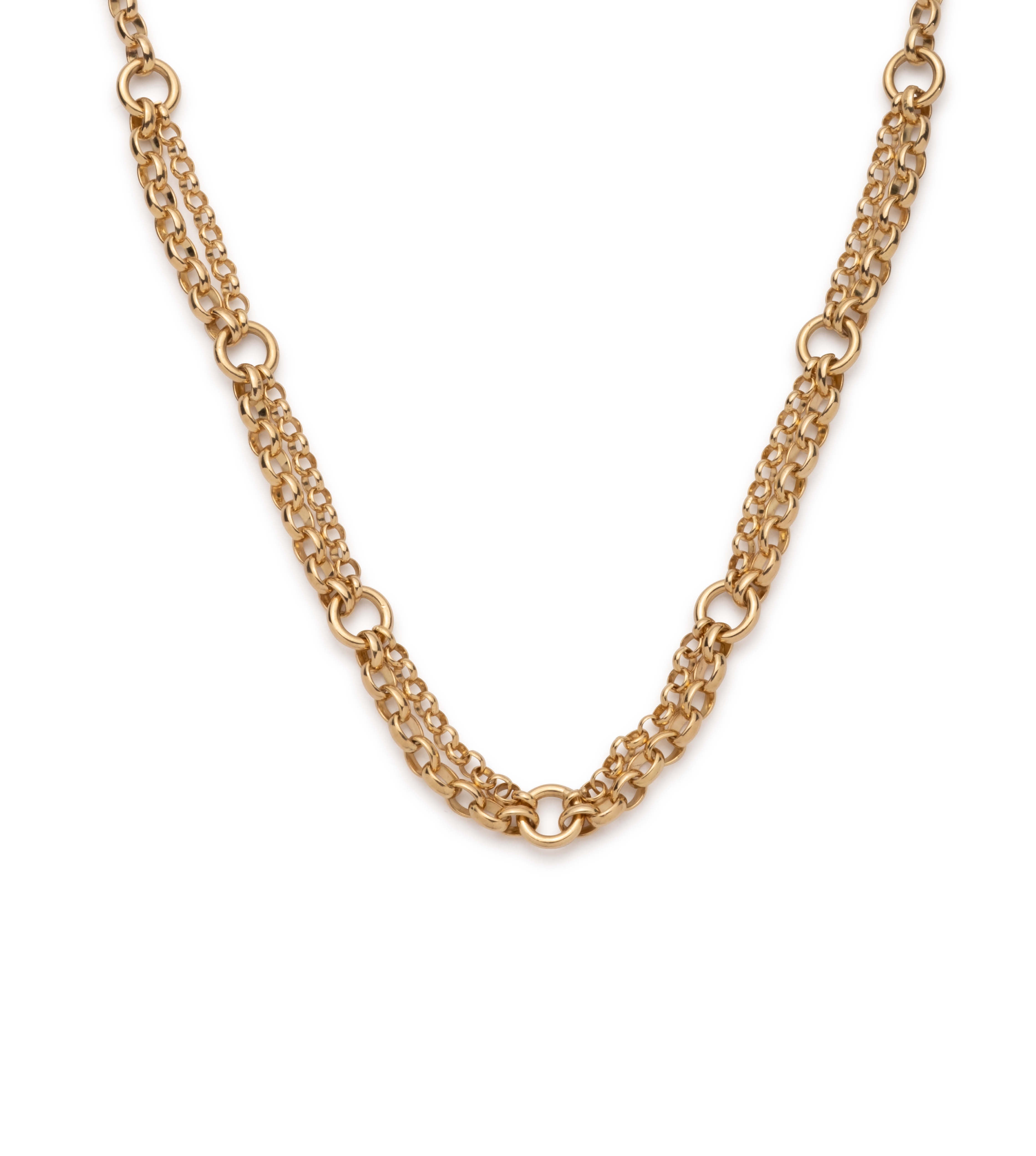 Festoon Chain Necklace in 14K Yellow Gold - Elegant Layering Jewelry for Women, Perfect for Weddings & Special Occasions