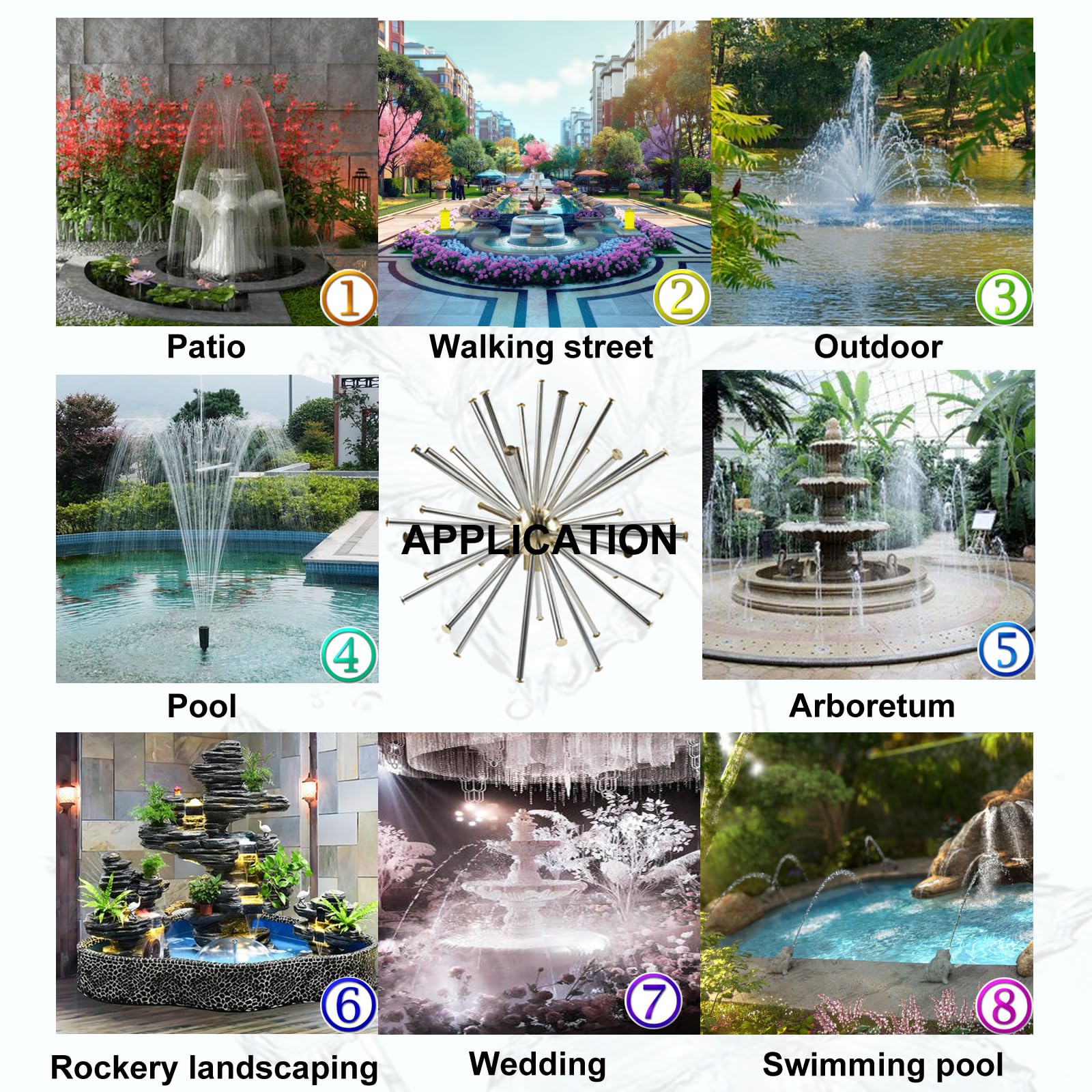 INTBUYING 1.5'' DN40 Stainless Steel Dandelion Fountain Nozzle - Crystal Ball Water Spray Sprinkler for Garden, Outdoor Pond Decor | Perfect for Water Features, Landscaping & Backyard Fountains