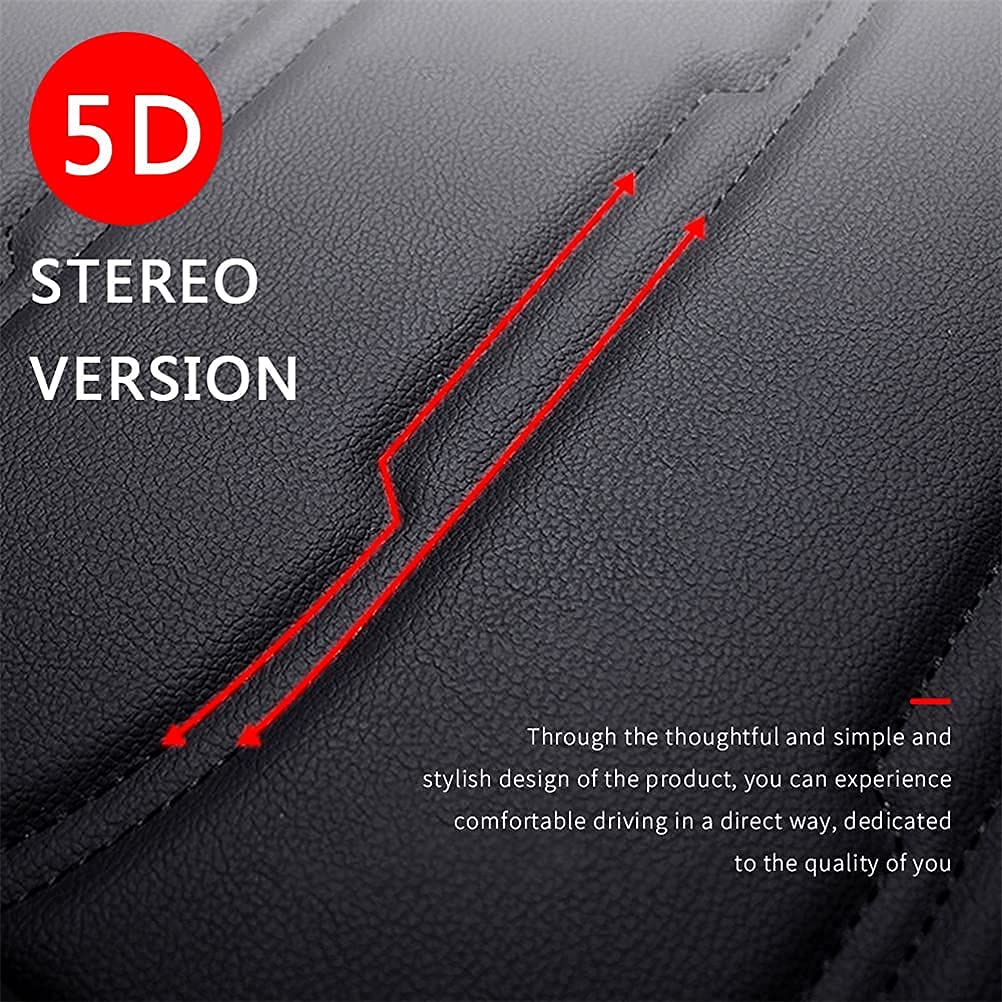 Premium Black PU Leather Seat Covers for Hyundai Santa Cruz - Front & Rear Set | Durable, Comfortable & Wear-Resistant | Perfect for Daily Commute, Road Trips & Pet Protection