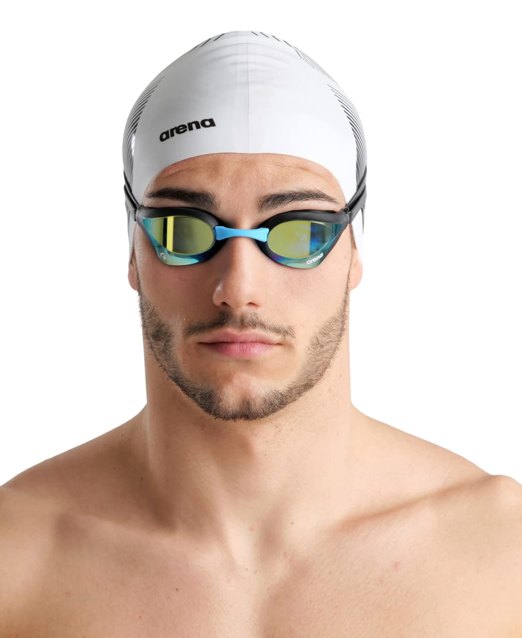 ARENA Unisex Cobra Core Swipe Anti-Fog Racing Swim Goggles - Polycarbonate Mirror/Non-Mirror Lens for Men & Women - Perfect for Competitive Swimming, Training & Triathlons
