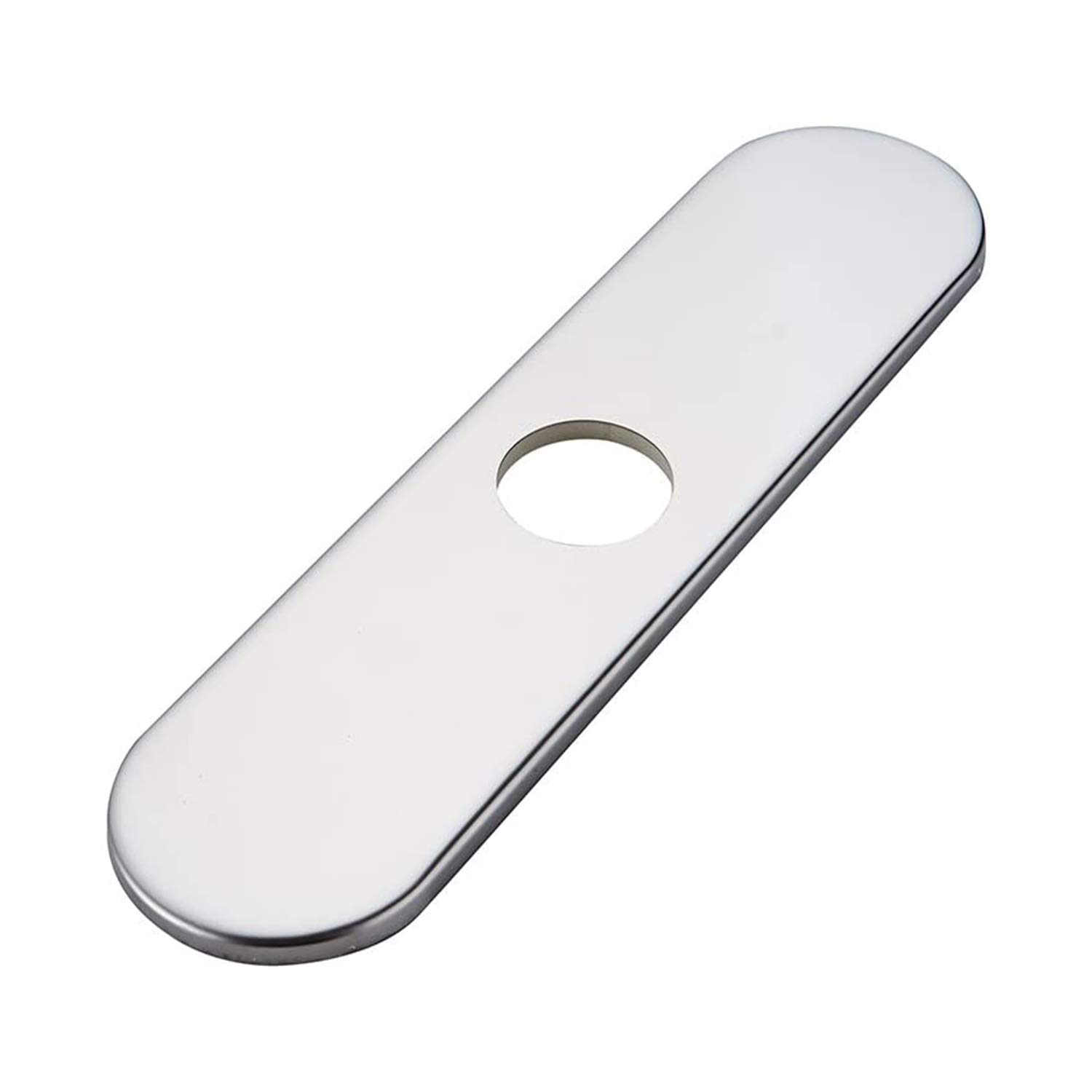 10.2 Inch Stainless Steel Chrome Faucet Base Plate - Hole Cover Deck Plate for Bathroom & Kitchen Sink (Fits Standard Faucet Holes, Easy Installation, Durable Finish) - Perfect for Bathroom Renovation & Kitchen Upgrade