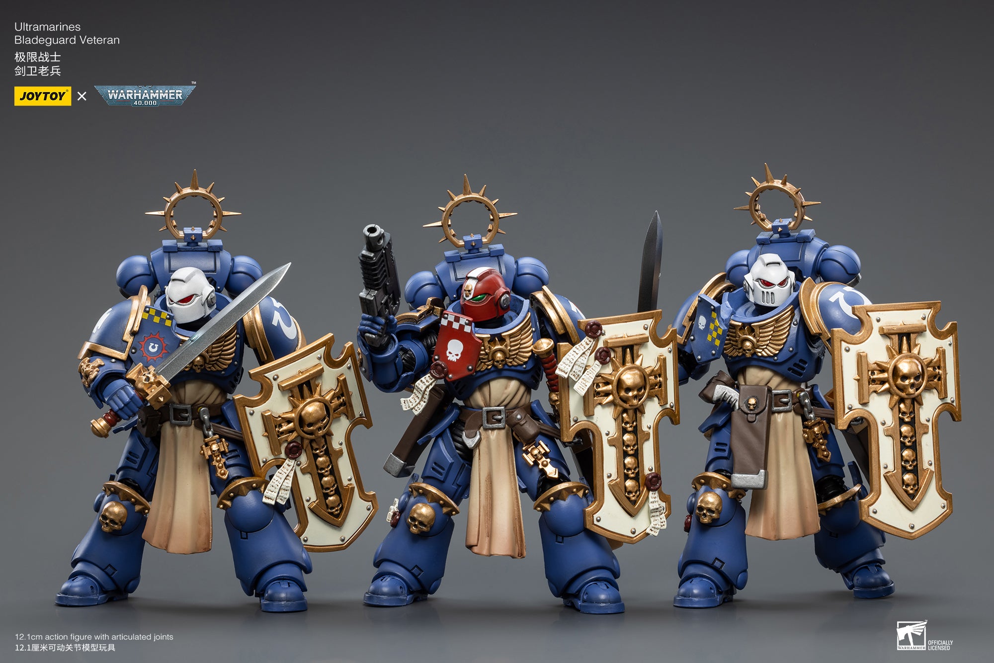 JOYTOY 1/18 Scale Warhammer 40K Ultramarines Bladeguard Action Figure - Highly Detailed Collectible Model for Display & Wargaming Scenes