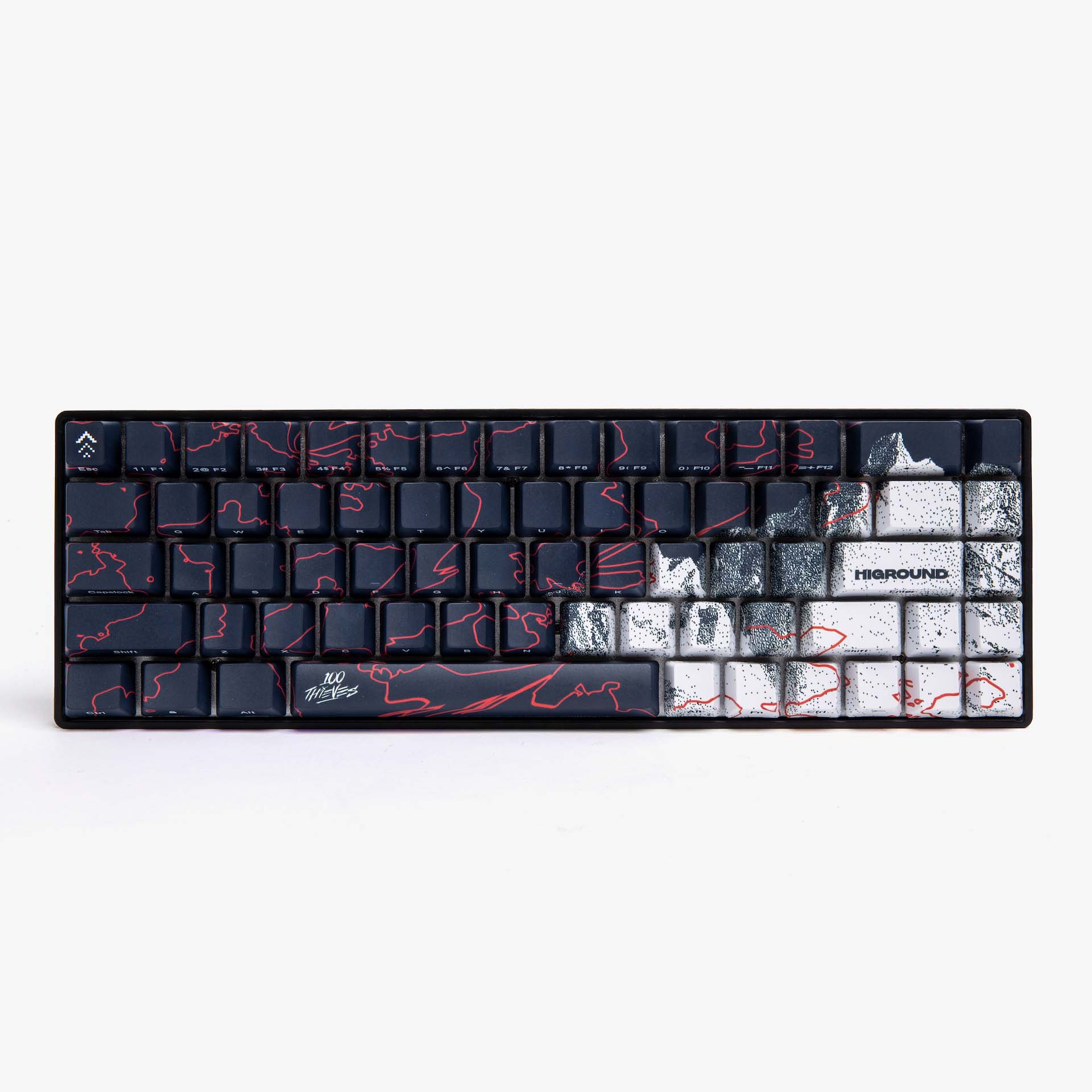 100 Thieves x Higround Gaming Keyboard - Mechanical RGB Backlit Wired Keyboard for PC, Mac - Perfect for Esports, Streaming & Gaming Setups