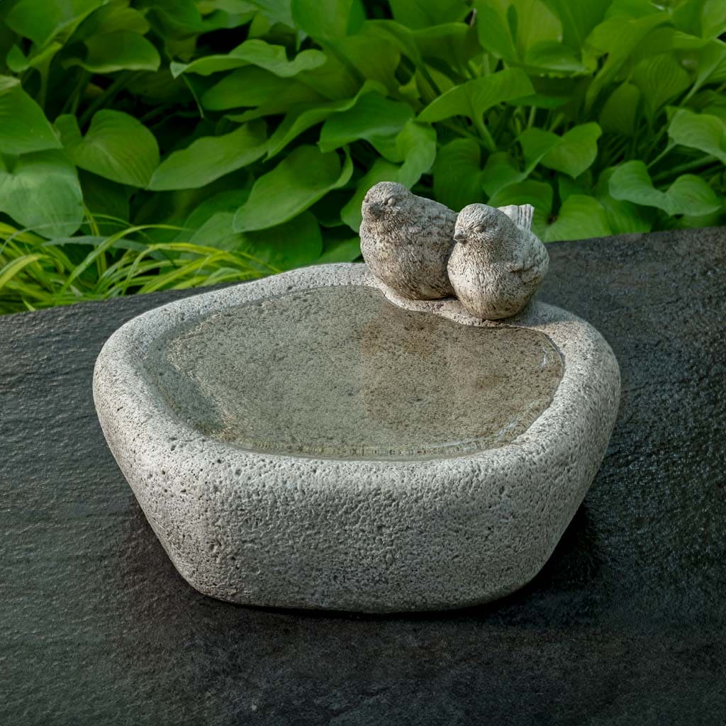 Campania International Woodland Birds Birdbath - Outdoor Garden Decoration for Attracting Wild Birds | Perfect for Backyard, Patio & Garden Decor