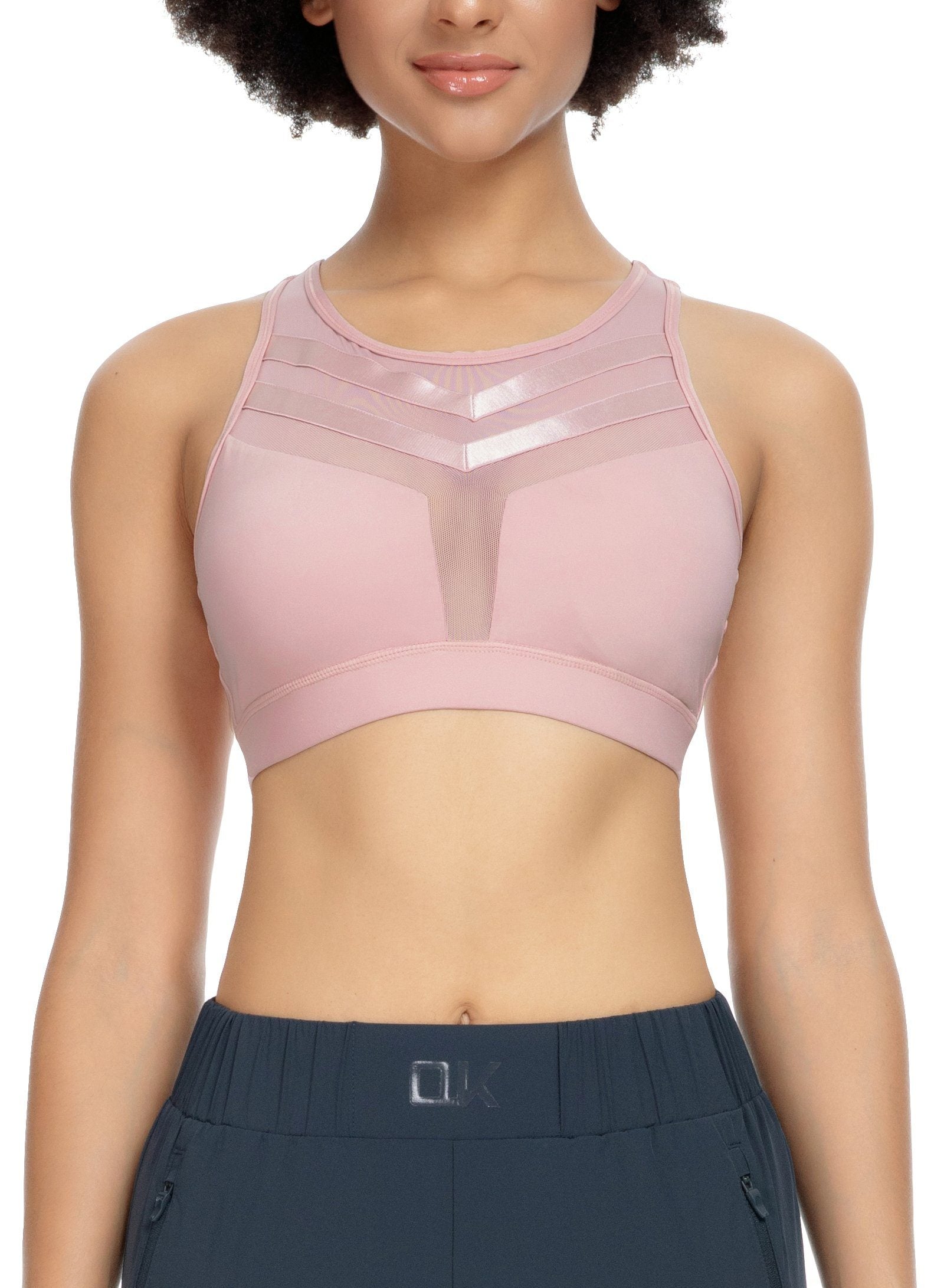 Wirefree Hooked Back Sports Bra for Women - Breathable Mesh Support for Yoga, Running & Gym Workouts