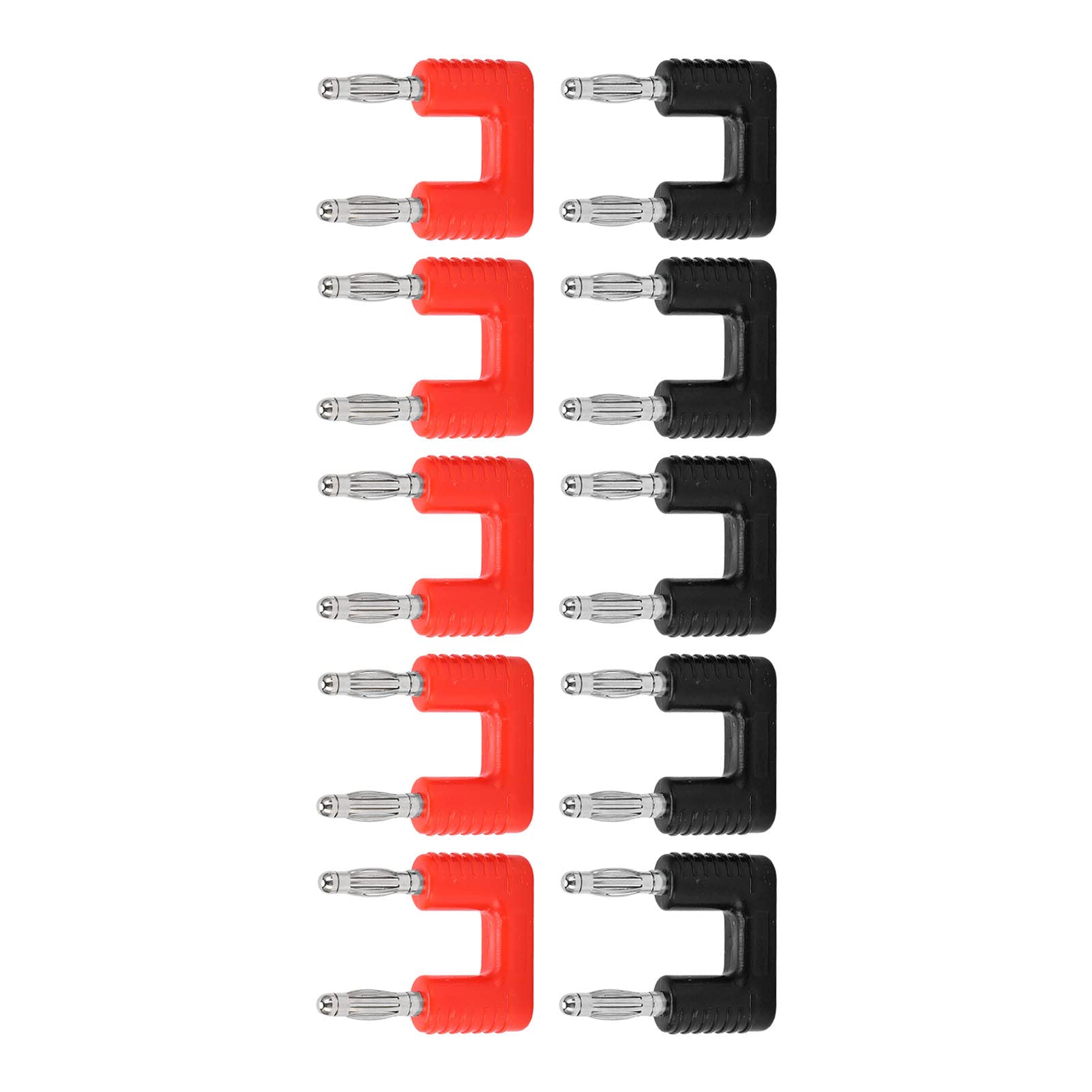 Professional 5-Pack Dual Banana Plug Connectors J.20004 - 2 Way Speaker Banana Male Plugs for High-Quality Audio Speaker Wires - Perfect for Home Theater Systems, Studio Monitors & DIY Speaker Projects