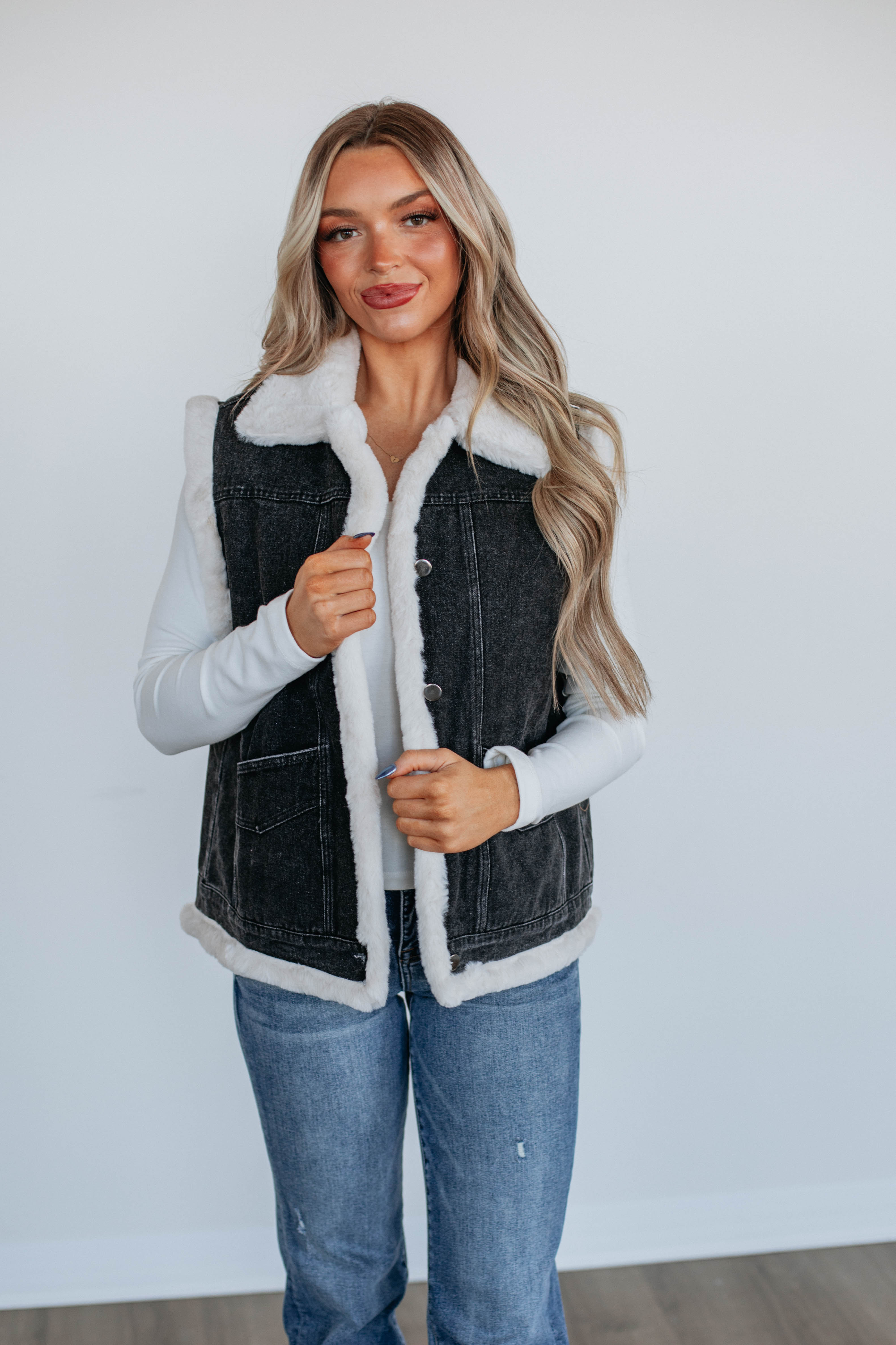 Men's Koro Denim Vest Jacket - Lightweight Distressed Denim Vest for Men - Casual Streetwear for Outdoor, Music Festivals & Layering
