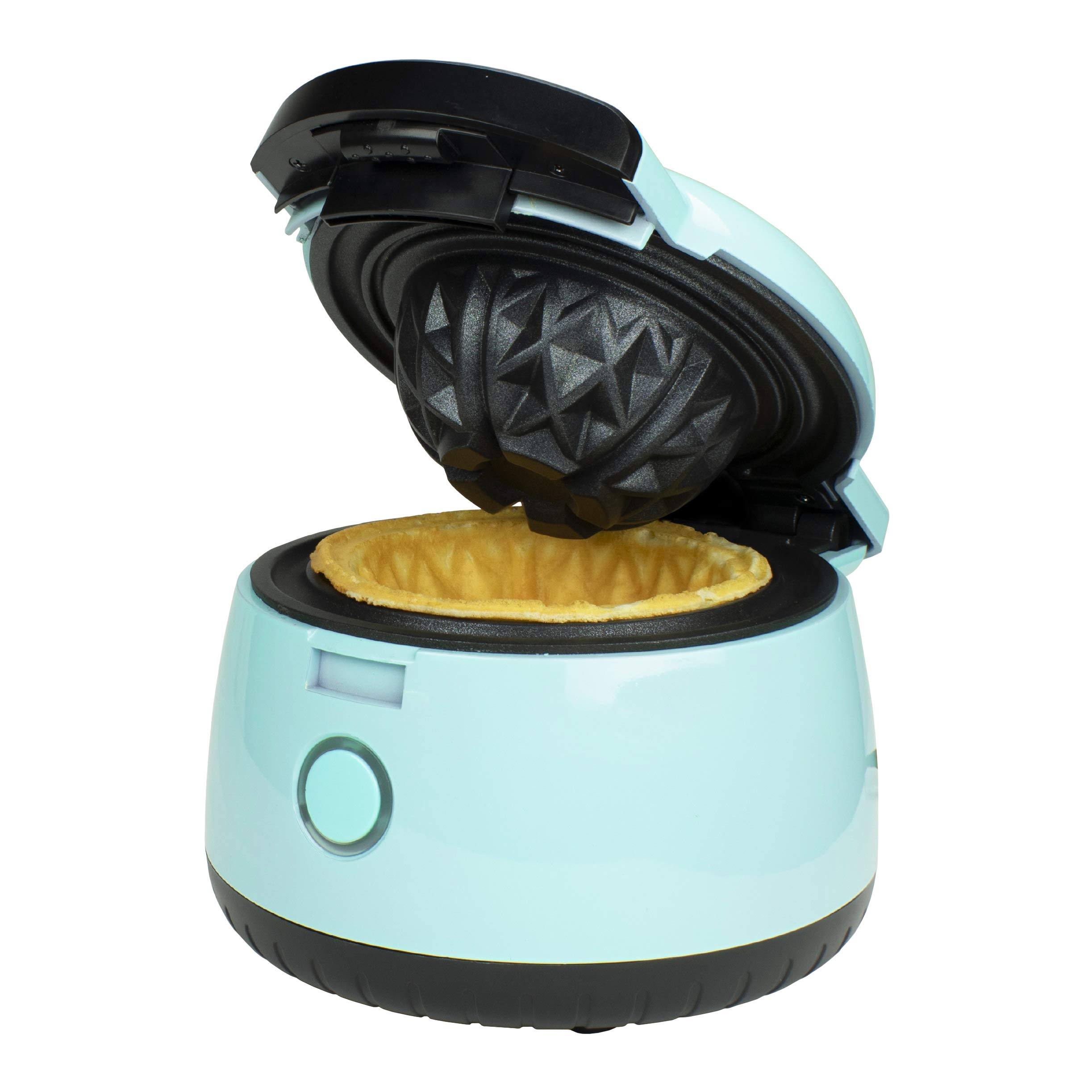 Brentwood TS-1401BL Blue Waffle Bowl Maker - Perfect for Breakfast, Desserts & Party Snacks - Non-Stick Electric Waffle Cone Maker for Homemade Ice Cream Bowls