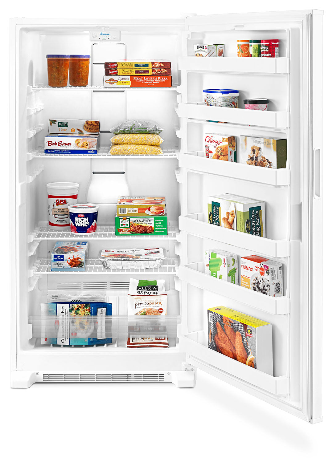Amana 20 Cu.Ft White Frost Free Upright Freezer - Energy Efficient AZF33X20DW for Home, Kitchen, and Restaurant Use